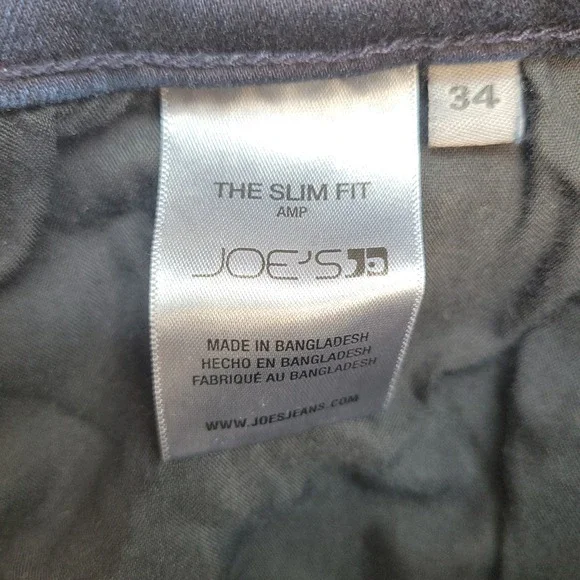 Joe's Jeans Mens 34x33 Blue The Slim Fit Straight Leg Stretch Dark Wash Denim - Picture 5 of 12